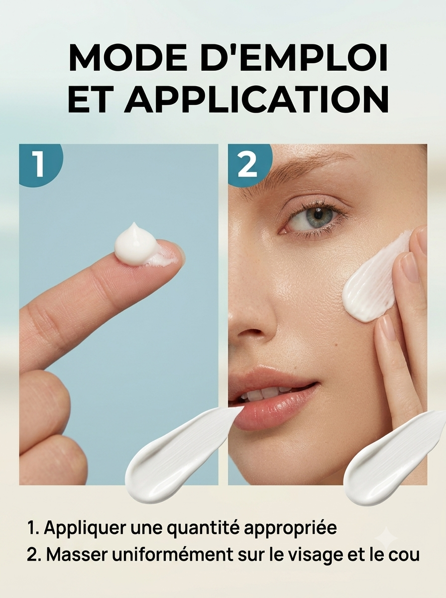 Lot de 5 Crème solaire  SPF50+ à la Centella Asiatica - Protection Haute Durée & Hydratation