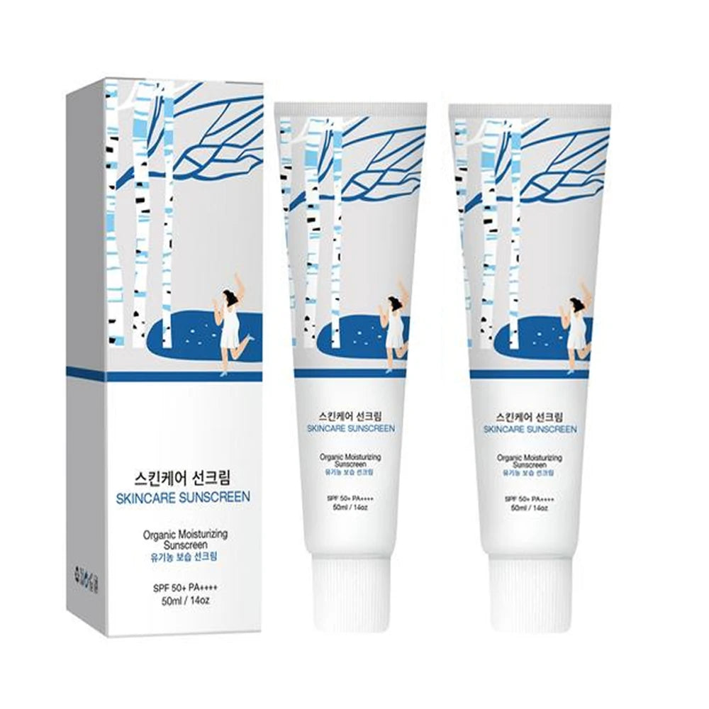 Lot de 5 Crème solaire  SPF50+ à la Centella Asiatica - Protection Haute Durée & Hydratation