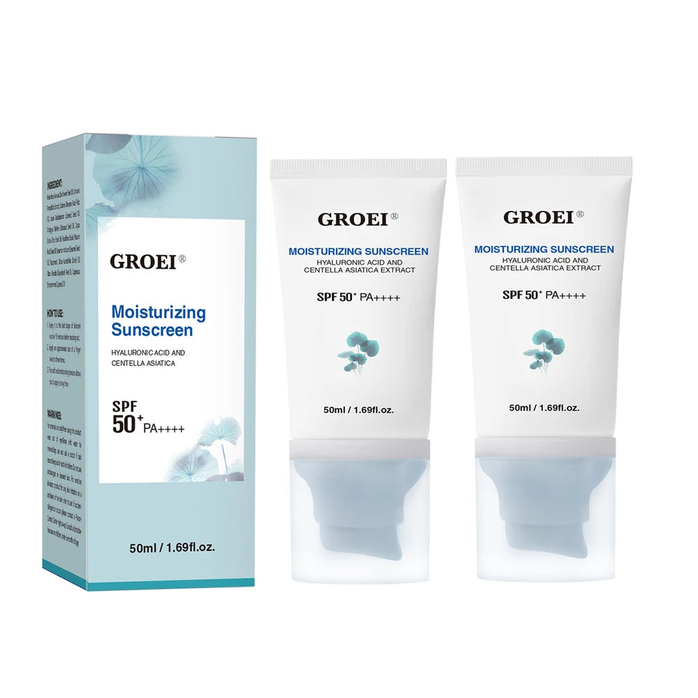 Lot de 5 Crème solaire  SPF50+ à la Centella Asiatica - Protection Haute Durée & Hydratation